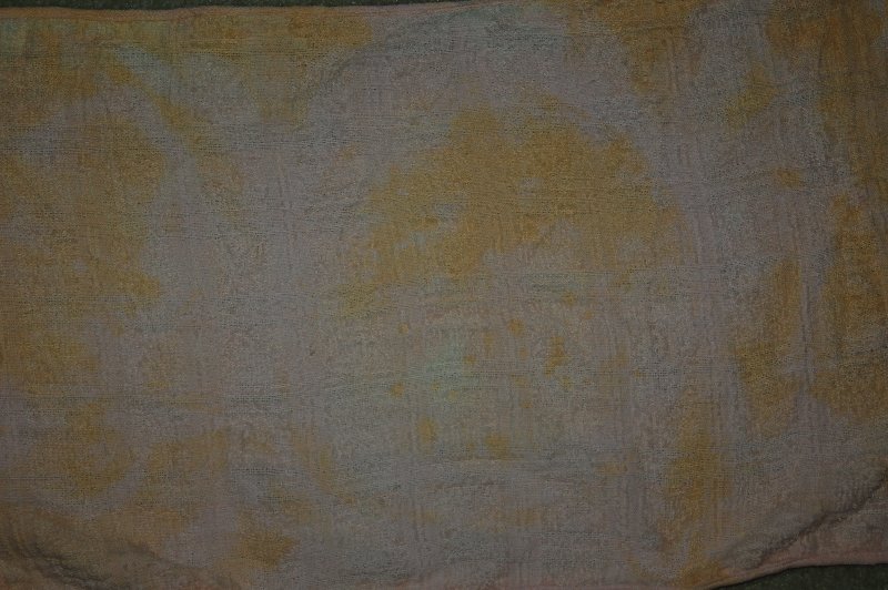 Towel stained by sauerkraut